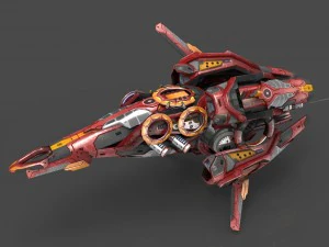 drone v8 red manga 3D Model