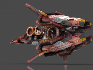 drone v8 red manga 3D Model