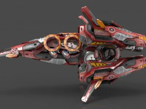 drone v8 red manga 3D Model