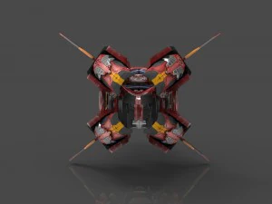 drone v8 red manga 3D Model