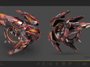 drone v9 red manga 3D 模型