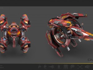 drone v9 red manga 3D Model