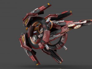 drone v9 red manga 3D Model