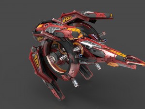 drone v9 red manga 3D Model
