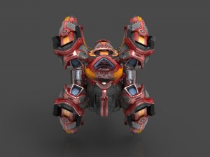 drone v9 red manga 3D Model