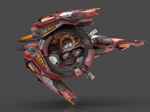 drone v9 red manga 3D Model