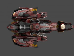 drone v9 red manga 3D Model