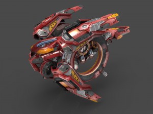 drone v9 red manga 3D Model