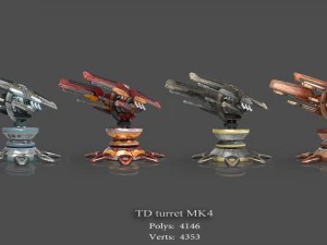 pack de d&eacute;fense de tour Modèle 3D
