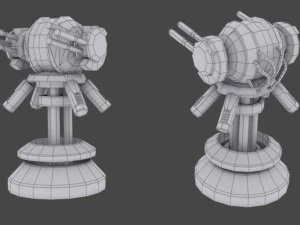 pack de d&eacute;fense de tour Modèle 3D