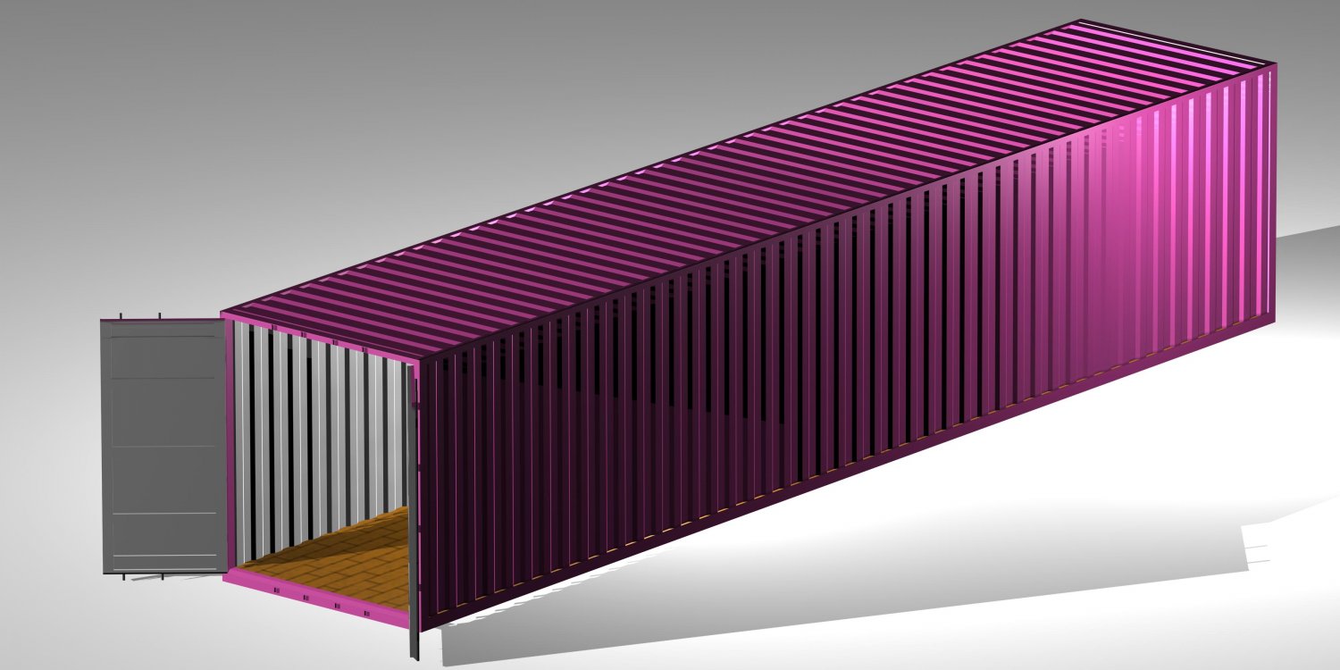 3d model container. 3d model container
