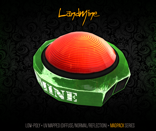 landmine 3D Модель .c4d .max .obj .3ds .fbx .stl .blend 