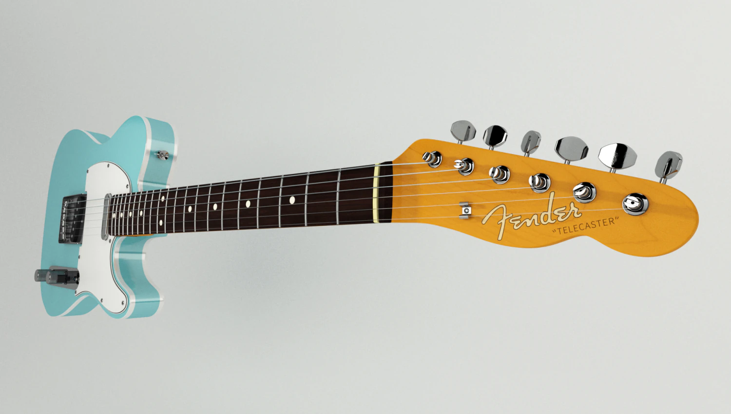 fender 62 telecaster bound rw ot 3D Model .c4d .max .obj .3ds .fbx .stl .blend 