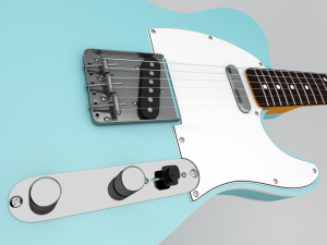 fender 62 telecaster bound rw ot Model 3D