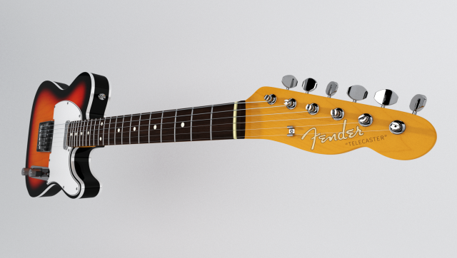 fender 62 telecaster bound rw 3cs Modèle 3D .c4d .max .obj .3ds .fbx .stl .blend 