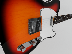 fender 62 telecaster bound rw 3cs Modèle 3D