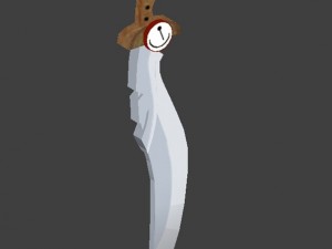 sword time clock 3D 模型