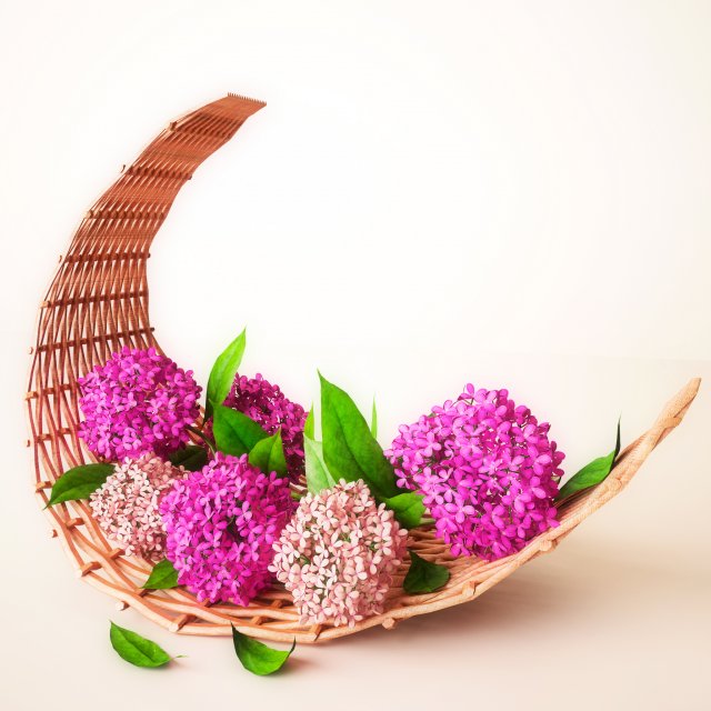pink flowers Model 3D .c4d .max .obj .3ds .fbx .stl .blend 