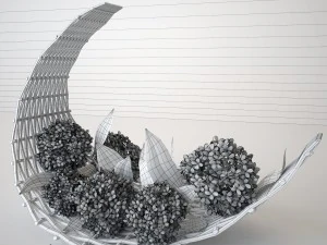 fleurs roses Modèle 3D