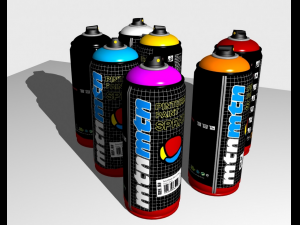 montana paint spray can Modèle 3D