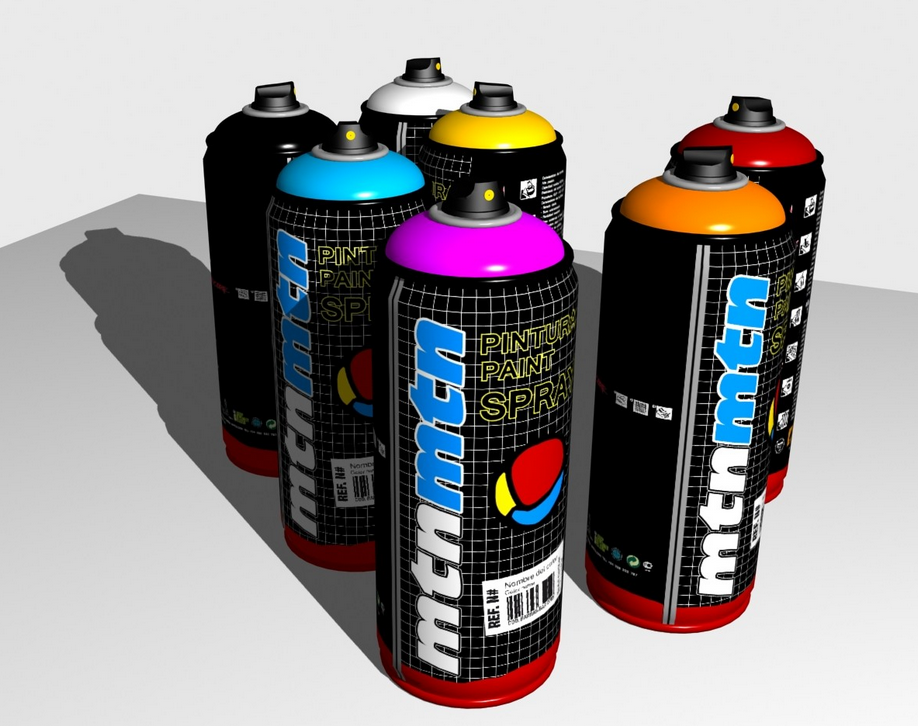 3D model Spray paint can 400 ml VR / AR / low-poly