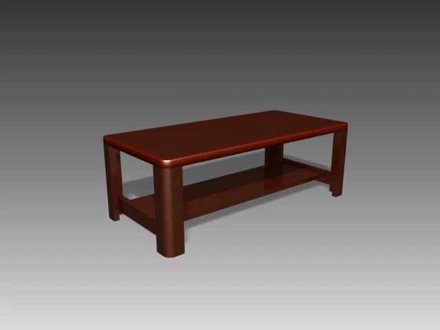 wood table 3D Model .c4d .max .obj .3ds .fbx .stl .blend 