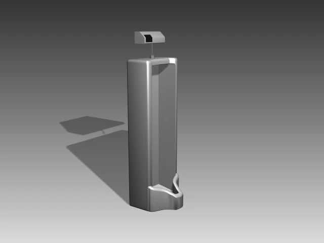 tall urinal 3D Model .c4d .max .obj .3ds .fbx .stl .blend 