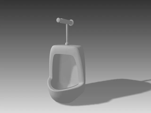 short urinal 3D Model .c4d .max .obj .3ds .fbx .stl .blend 