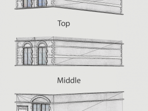 modular european house game-ready Model 3D