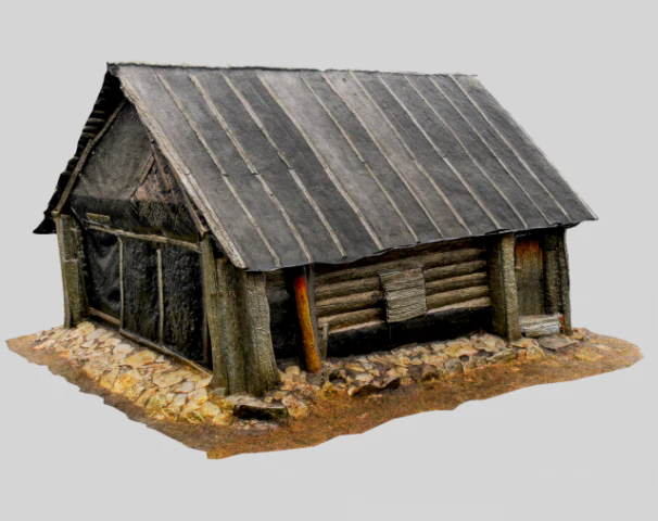 russian village cabin 3D Model .c4d .max .obj .3ds .fbx .stl .blend 