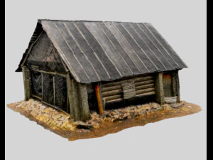 caba&ntilde;a de pueblo ruso Modelo 3D