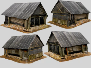 russian village cabin 3D Model