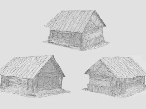russian village cabin 3D Model