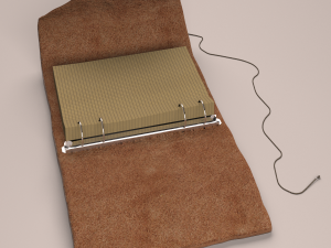 leather notebook Model 3D