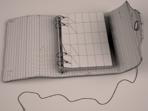 leather notebook Model 3D