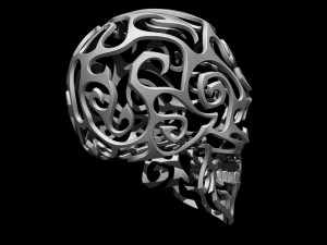 patterned skull Modelo de impresión 3D