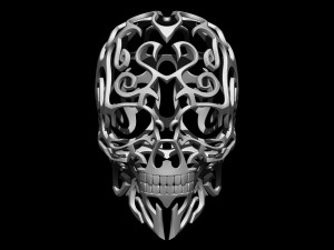 patterned skull Modelo de impresión 3D