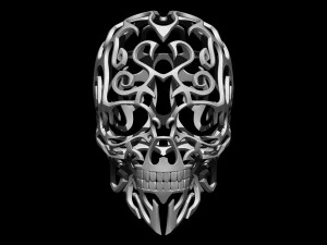 patterned skull 3D Print Model
