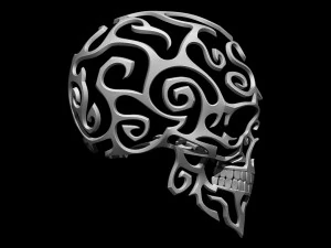 patterned skull 3D Print Model