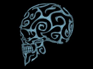 patterned skull 3D Print Model