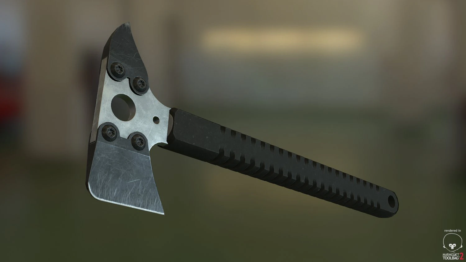 strider cr breacher axe 3D Model .c4d .max .obj .3ds .fbx .stl .blend 