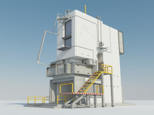 scifi realistic building Modèle 3D