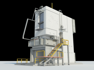 scifi realistic building 3D Model