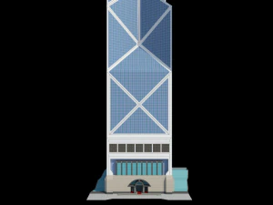 bank of china tower - skyscraper 3D Model