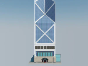 bank of china tower - skyscraper 3D Model
