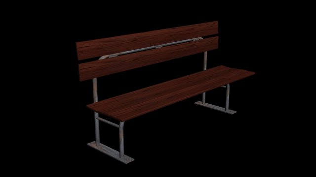 bench 3D Model .c4d .max .obj .3ds .fbx .stl .blend 