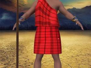 maasai african warrior 3D Model