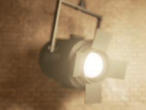stage spotlight - low poly game ready 3D Model