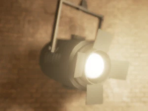 stage spotlight - low poly game ready 3D Model