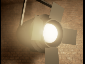 stage spotlight - low poly game ready 3D Model